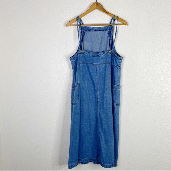 Vintage Original TY Wear Blue Jean Denim Midi Dress - Picture 6 of 6